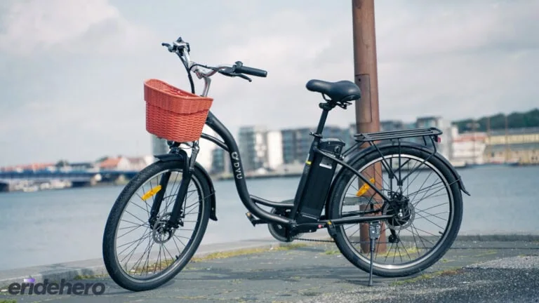 DYU C6 city ebike next to the harbor in Aalborg